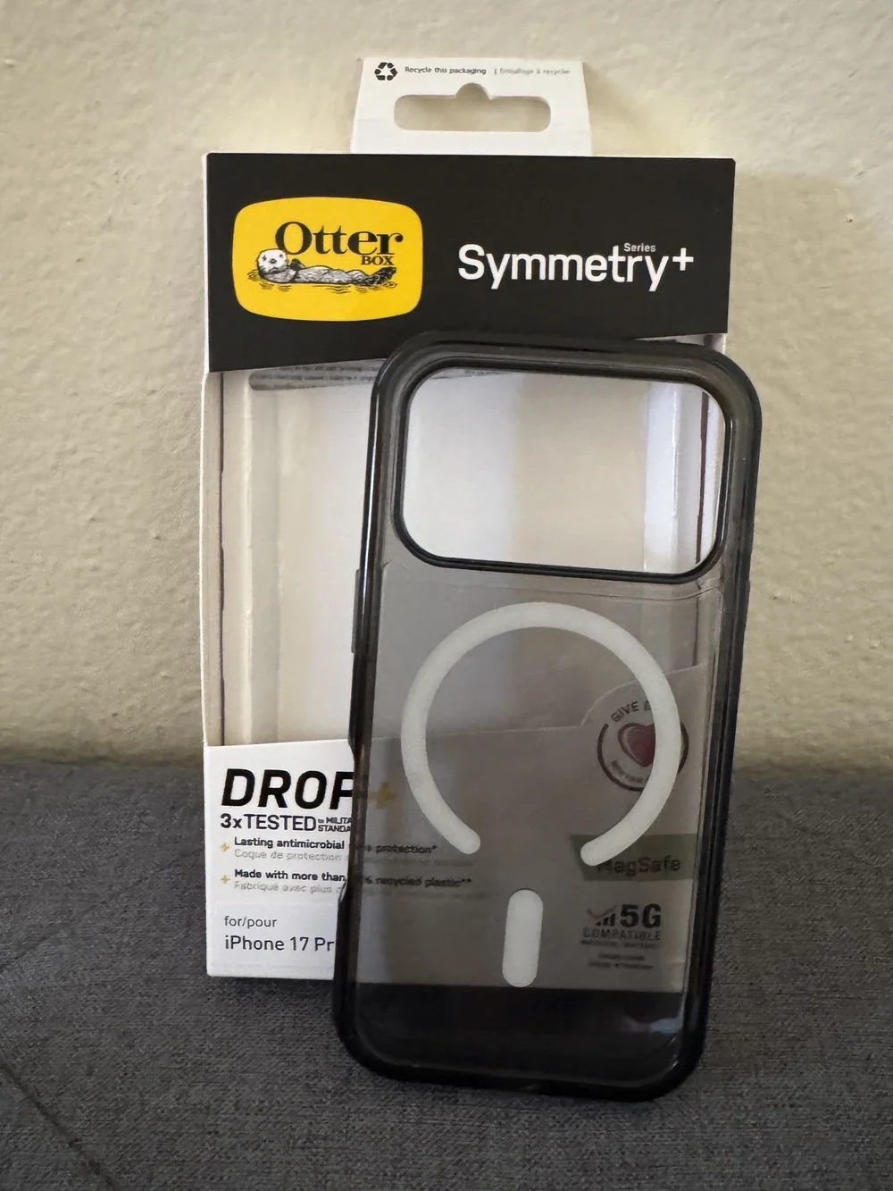 OtterBox Symmetry+ Clear and Black Case For iPhone 17 Pro